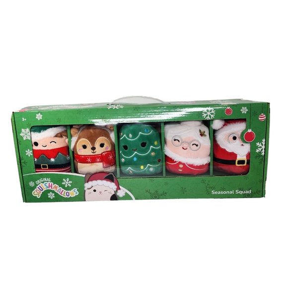 Christmas Holiday 4in Squishmallow Gift Set 2022 NEW in Box Seasonal Squad - Picture 1 of 2